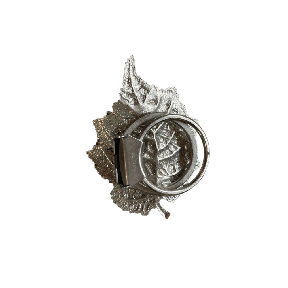 Vintage Silver Leaf Scarf Clip - Picture 2 of 4